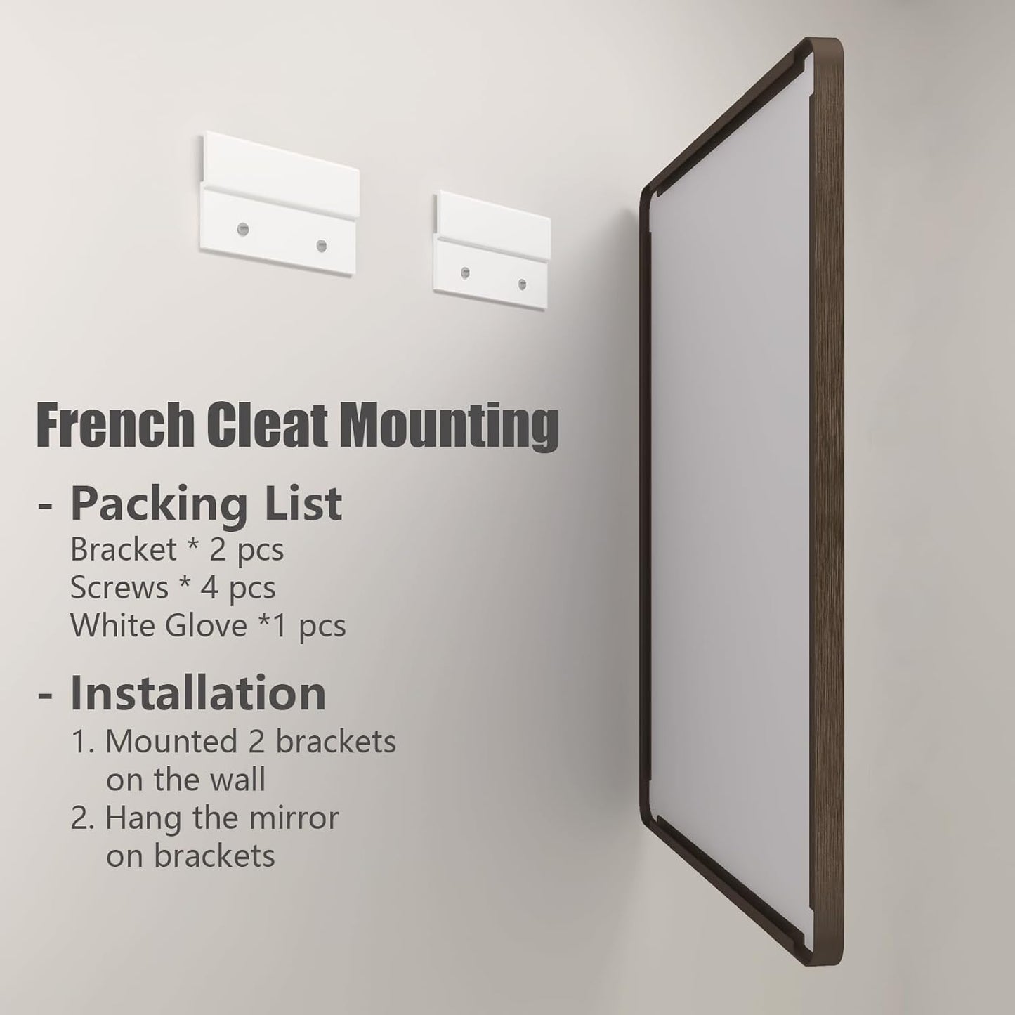50x40 Inch Bronze Metal Framed Bathrrom Mirror, Brushed Metal Bathroom Vanity Mirrors for Wall, Rounded Corner Bronze Rectangle Mirror for Farmhouse, Bedroom, Anti-Rust (Horizontal/Vertical)