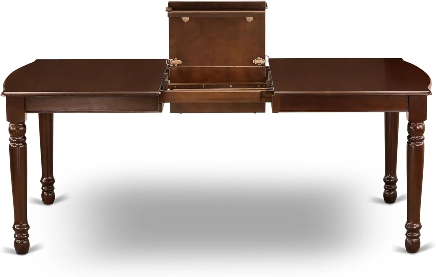 East West Furniture DODA9-MAH-23 9 Piece Kitchen Table Set Includes a Rectangle Dining Table with Butterfly Leaf and 8 Polyester Fabric Upholstered Chairs, 42x78 Inch, Mahogany