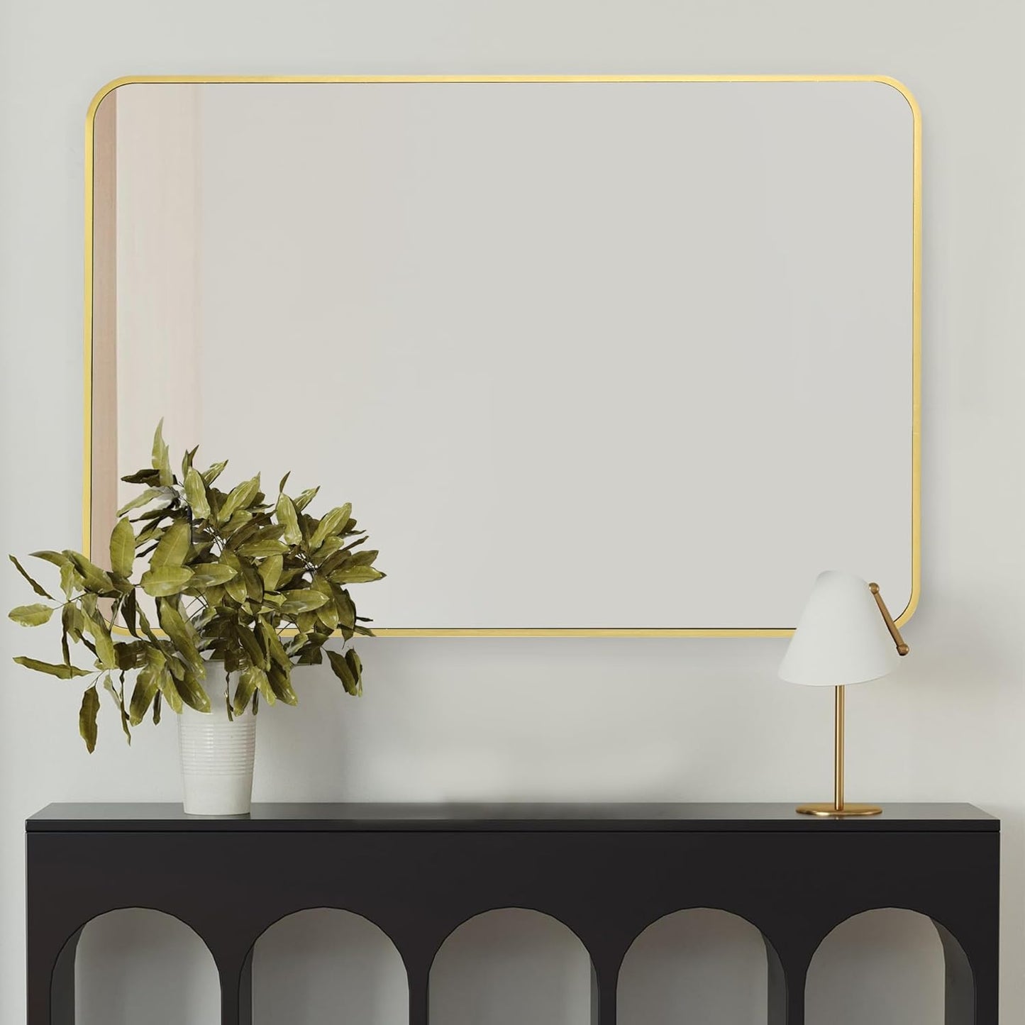 Black Bathroom Mirror,Rectangle 24 x 36 Inch Vanity Wall Mirror,Modern Mirror for Wall,Rectangular Mirror with Wood Frame for Bedroom Living Room Entryway