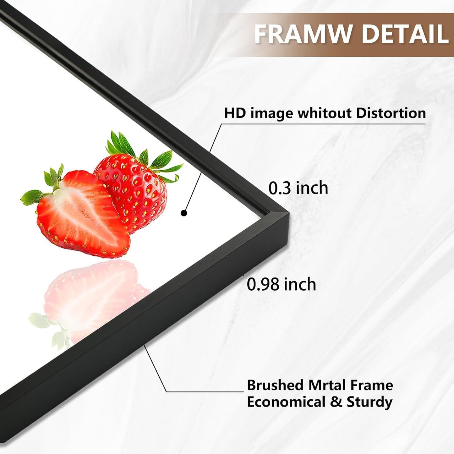 Black Bathroom Mirror, 20"x30" Rectangle Mirror, Matte Black Mirror, Metal Frame Square Corner Vanity Mirror, Wall Mounted Mirror for Modern, Living Room, Bedroom, Horizontal Or Vertical