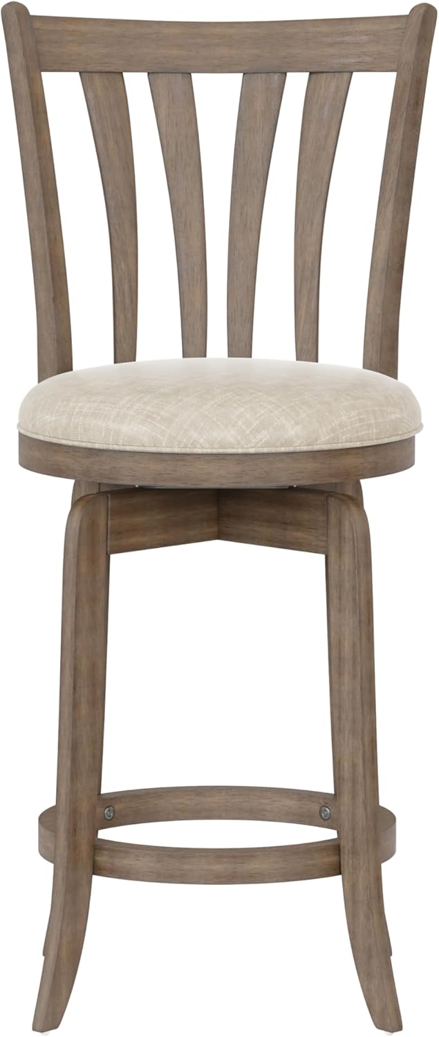 Hillsdale Savana Swivel Counter Height Stool, 29.5" High, Brown Gray