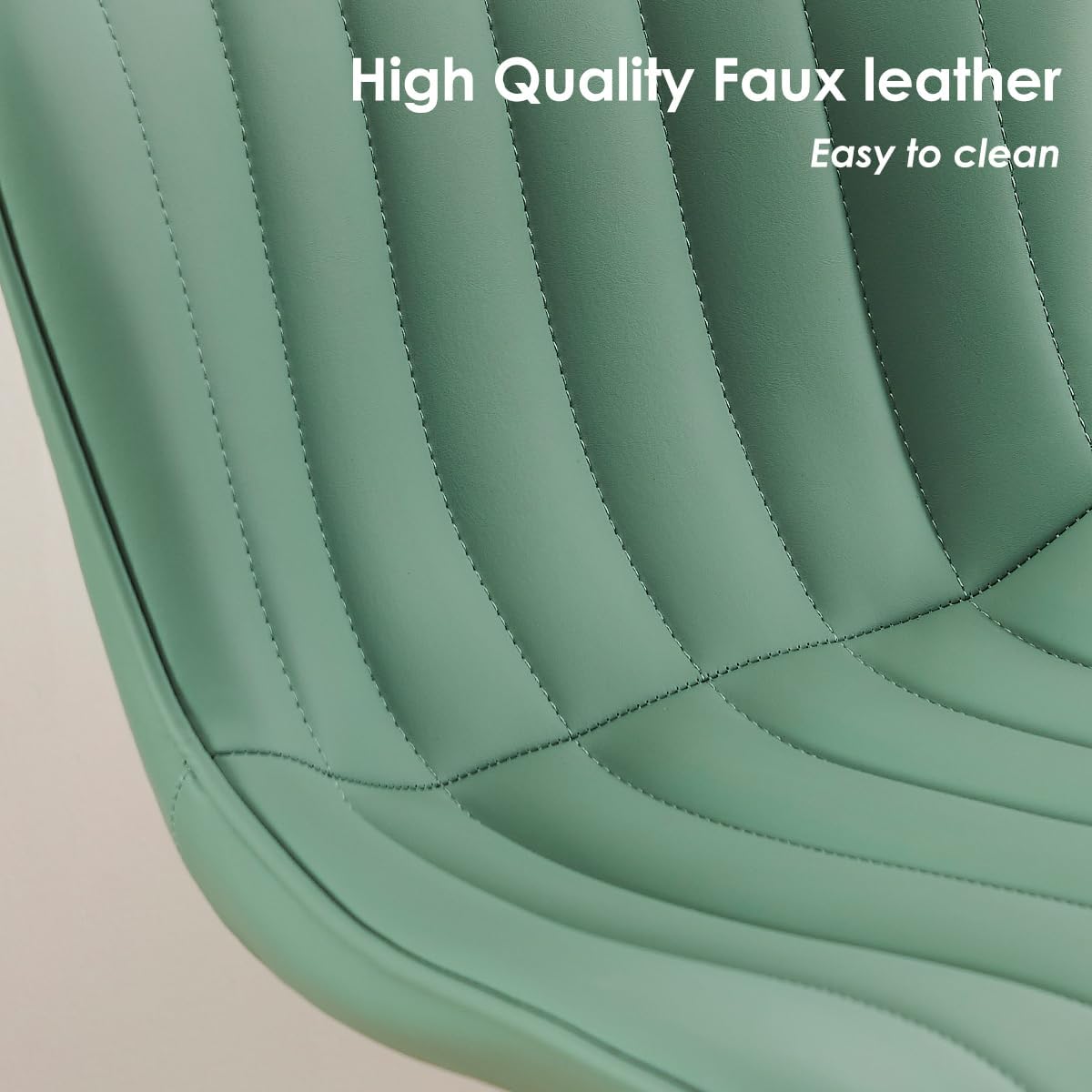 YOUNUOKE Counter Height Bar Stools Kitchen Island Barstools Set of 2 Adjustable Swivel Counter Stool Bar Height Island Chairs with Back, Sea Green