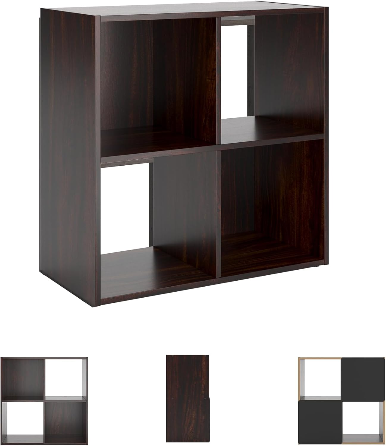 Signature Design by Ashley Glosmount 4 Cube Storage Organizer or Bookcase, Cherry & Light Brown