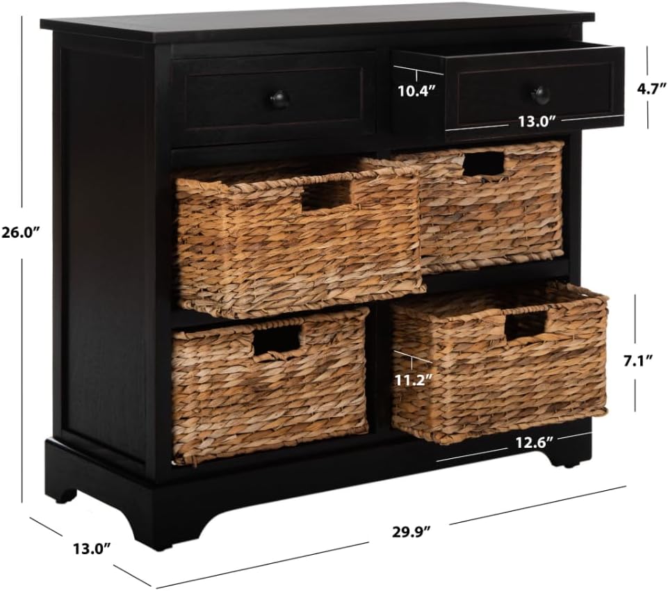 SAFAVIEH American Homes Collection Herman Vintage Black Storage Unit