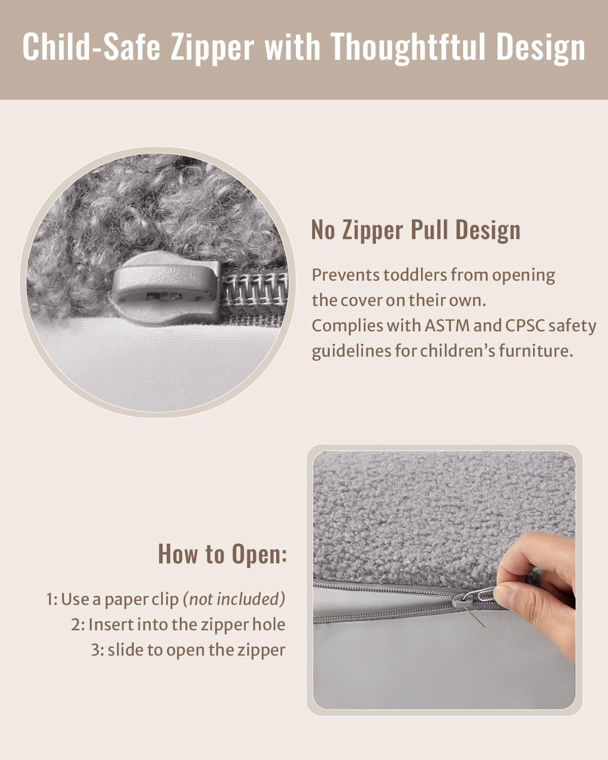 Blissful Diary Foldable Toddler Couch, 2-in-1 Comfy Toddler Chair & Lounger for Reading, Nap, Playroom, Kids Couch Sofa for 1 2 3+ Year Old Girls Boys Birthday Gift, Light Gray Arclet