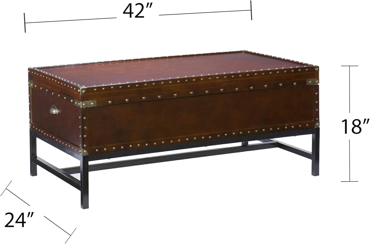 SEI Furniture Voyager Storage Cocktail Table - Espresso