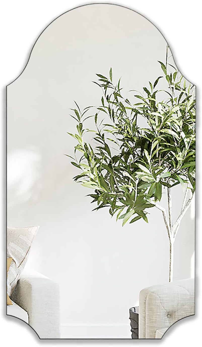 Wall Mounted Mirror for Bathroom Mirror 20 x 36 '' Vanity Frameless Mirror Makeup Mirror for Living Room Bedroom