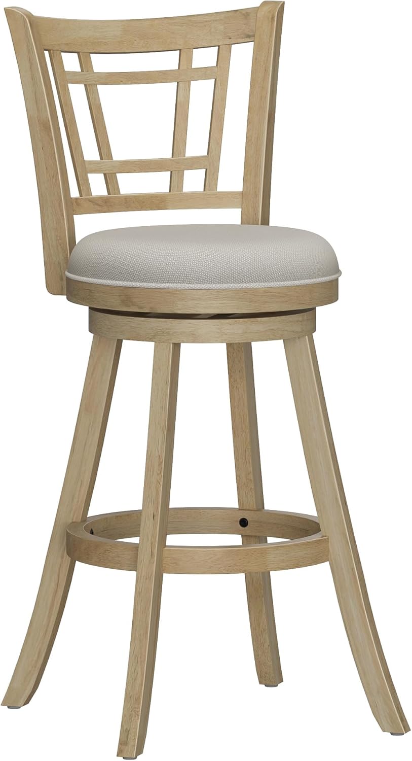 Hillsdale Fairfox 30.5" Wood Swivel Bar Height Stool, Natural