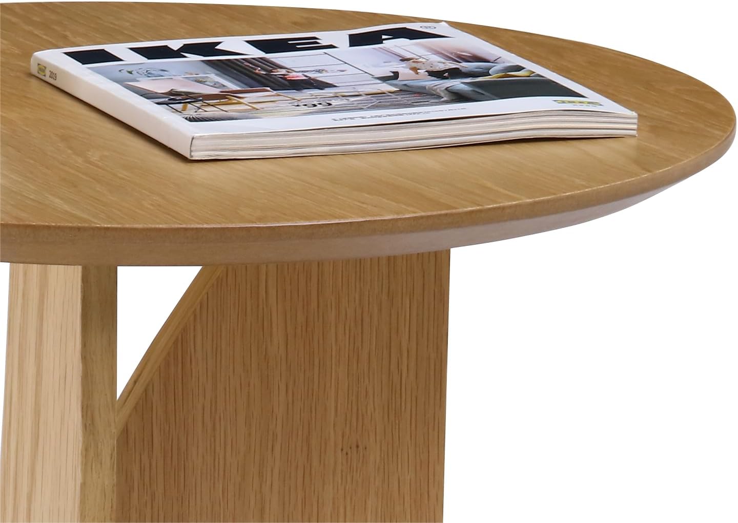 Get Set Style Round End Table Accent Side Table Circle Wood Corner Table Small Modern Coffee Table for Living Room or Bedroom Nightstand (Natural Finish)