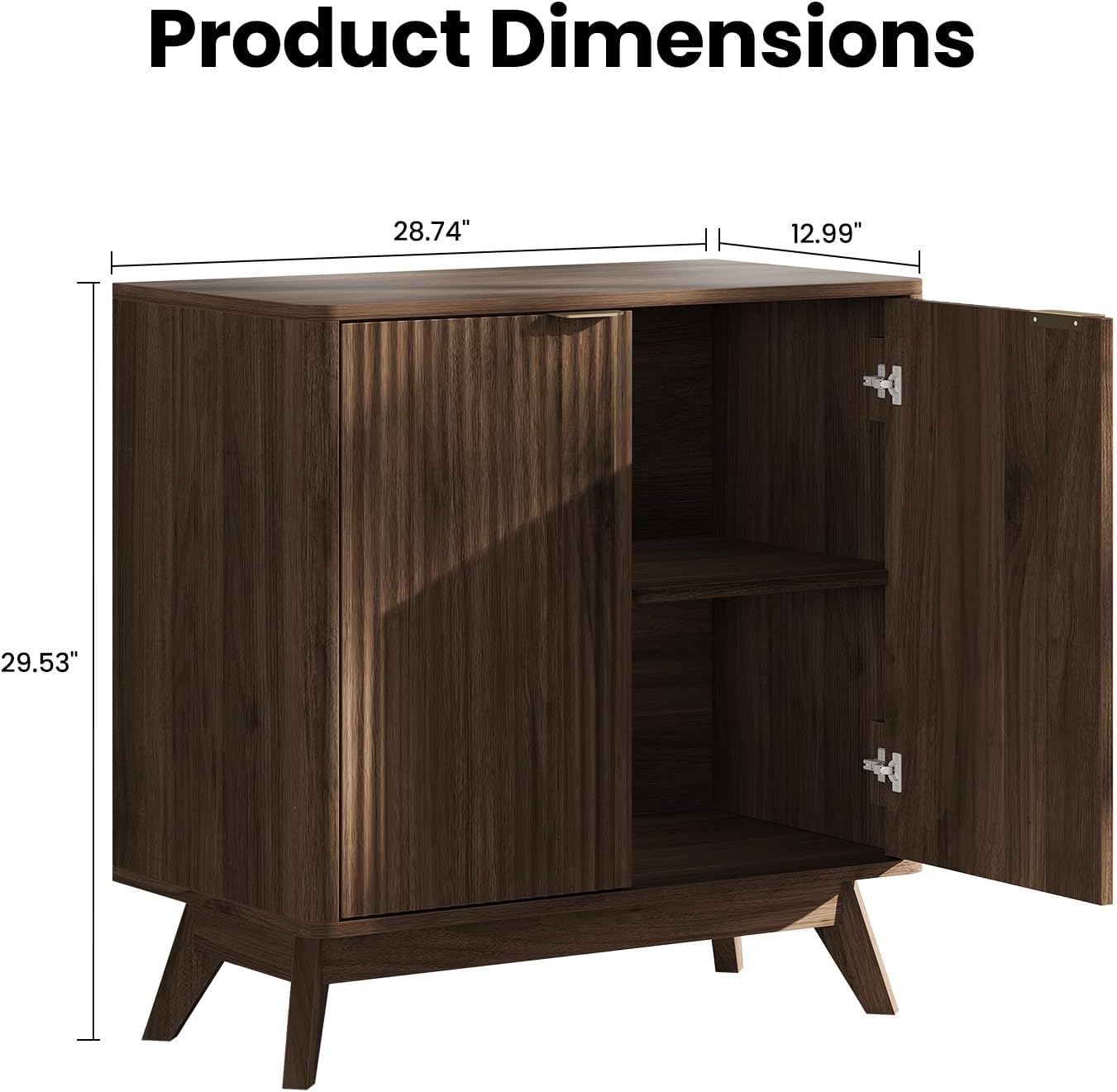 Buffet Cabinet with Storage, Fluted Multifunctional Storage Cabinet with 2 Doors, Sideboard Cabinet with Doors Modern Buffet Table Accent Coffee Bar Console Table,fluted buffet cabinet
