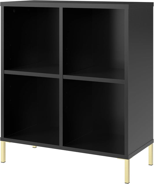 Bush Home Essence 4 Cube Organizer, Living Room Furniture, Essence Collection, Black Stipple
