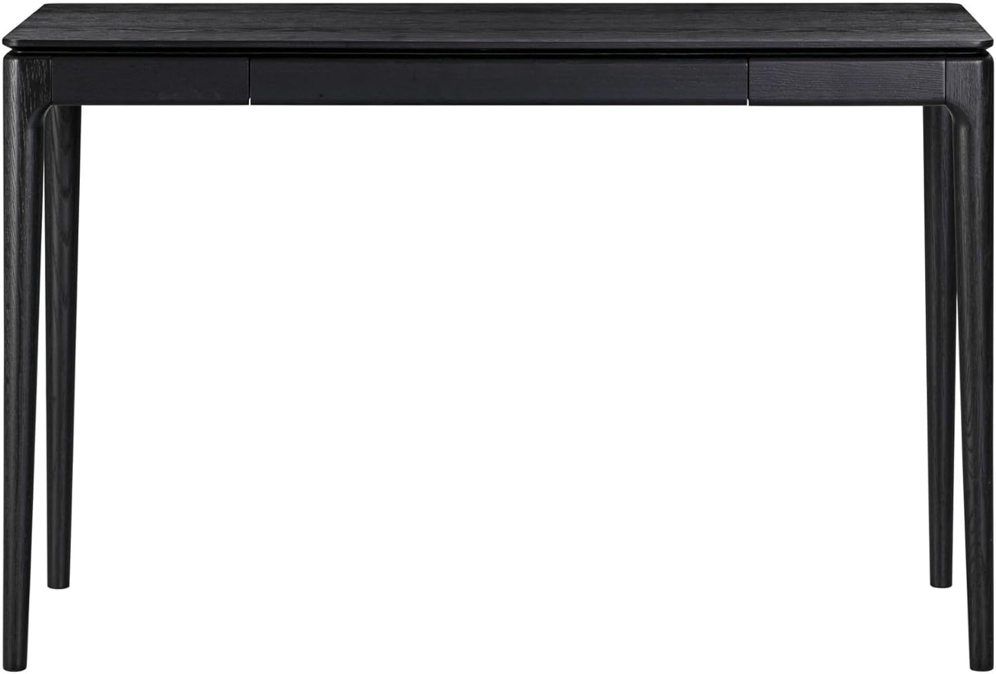 NTC Mingle Modern Wooden Rectangle Desk Table with Hidden Drawer – Waterproof & Heat Resistant, Burnt Black