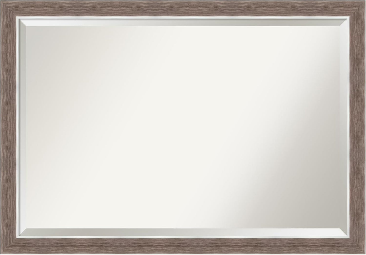 Amanti Art Brown Wall Mirror 28x40 Noble Mocha Rectangle Bathroom Mirror for Wall Decor Living Room, Large Casual Frame, Hangs Horizonally and Vertically, Bathroom Decor, Beveled Edge from WI, USA