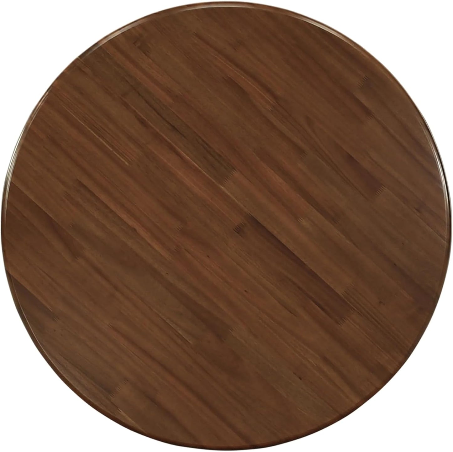 East West Furniture ANDA3-AWA-29 3 Piece Kitchen Table & Chairs Set Includes a Round Dining Table with Pedestal and 2 Polyester Fabric Upholstered Chairs, 36x36 Inch, Antique Walnut