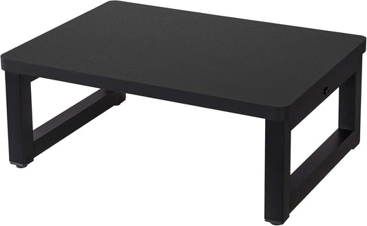 Snughome Wooden Step Stools for Adults Kids, Solid Portable Wooden Bedside Step Stool Adults Hold Up to 350 lb, One Step Foot Stool for Kitchen, Bedroom, Living Room, Bathroom - Self-Assembly(Black)