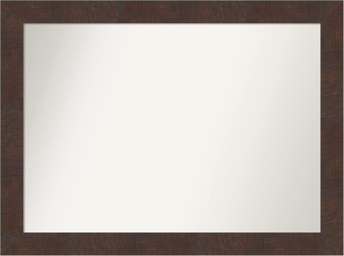 Amanti Art White Bathroom Mirror for Over Sink, 31x42 Wedge White Rectangle Vanity Mirror, X-Large Modern Frame, Hangs Horizonally and Vertically, Bathroom Wall Decor, Non-Beveled Edge from WI, USA