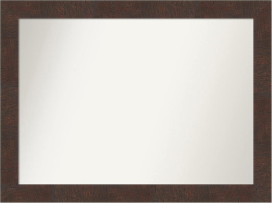 Amanti Art White Bathroom Mirror for Over Sink, 31x42 Wedge White Rectangle Vanity Mirror, X-Large Modern Frame, Hangs Horizonally and Vertically, Bathroom Wall Decor, Non-Beveled Edge from WI, USA