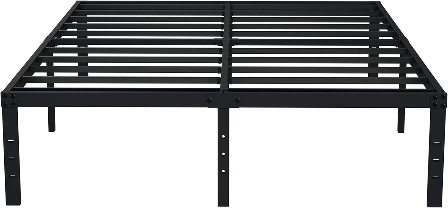 EMODA 16 Inch Black California King Bed Frames Heavy Duty Metal Platform No Box Spring Needed for Mattress Foundation, Noise Free, Easy Assembly