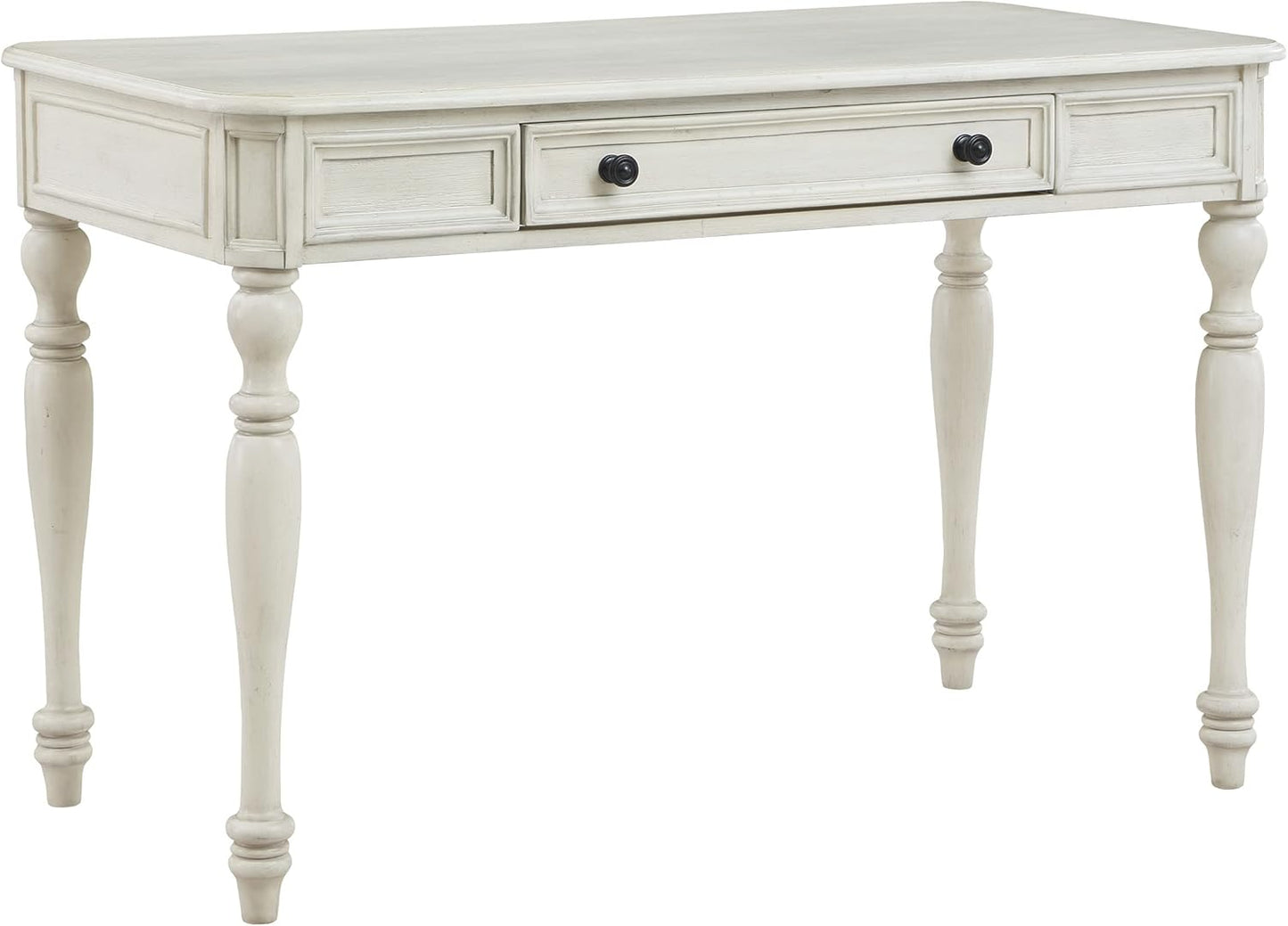 OSP Home Furnishings Country Meadows 48 Inch Writing Desk with Drawer, Antique White