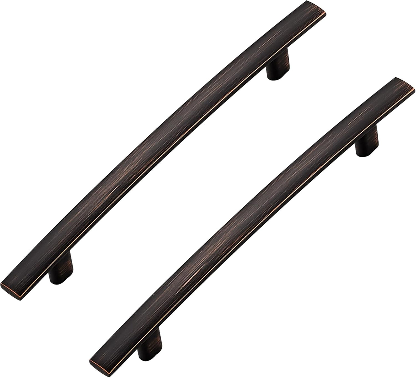 30 Pack Cabinet Handles 5" Hole Center - Curved Cabinet Pulls Oil Rubbed Bronze Drawer Pulls for Kitchen Cupboard Solid Hardware for Dresser Drawer Arch Hardware