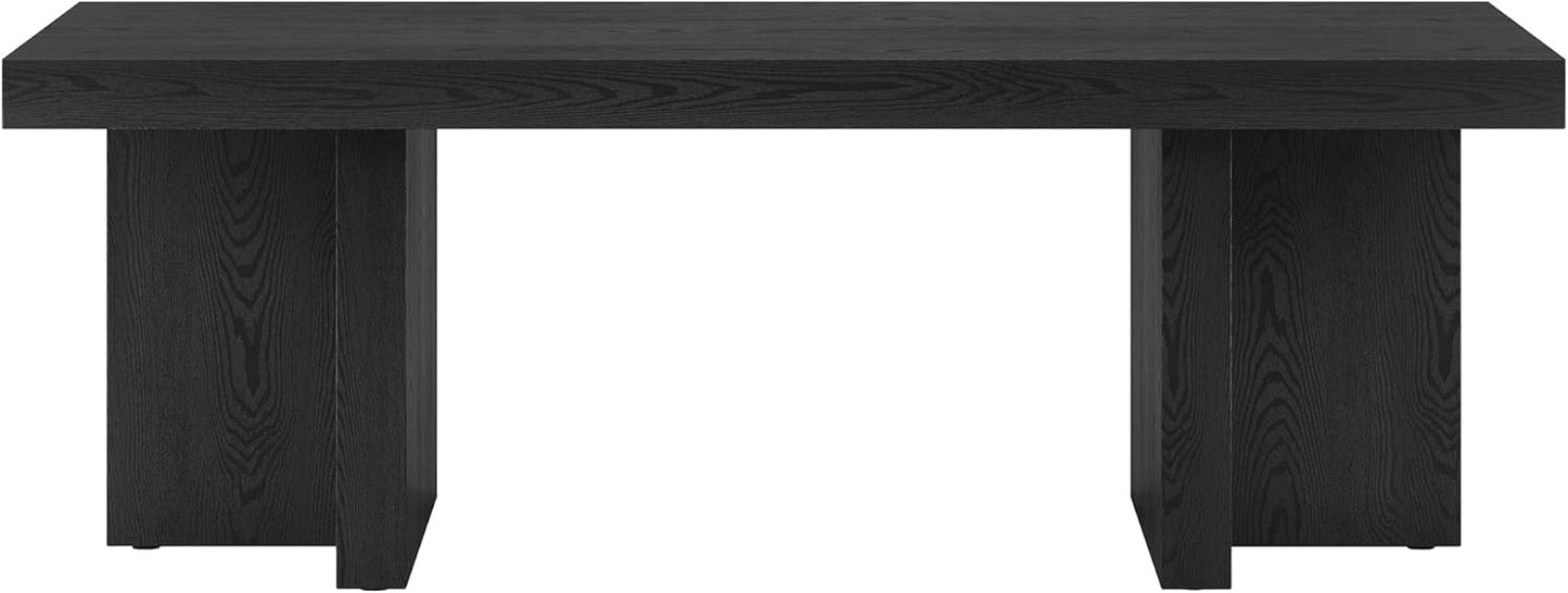 Henn&Hart Dimitra Coffee Table, 44" Wide, Black