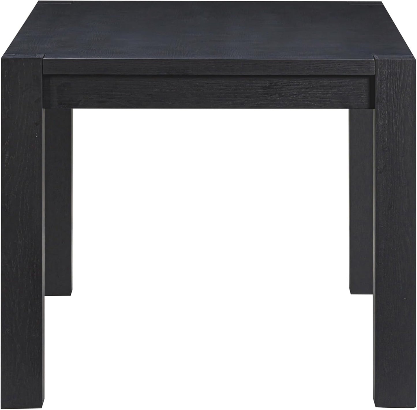 NTC Block 55 Inch Modern Farmhouse Dining Table, Rectangular Dinner Table for Dining Room, Living Room Furniture, Effortless Assembly, Burnt Black