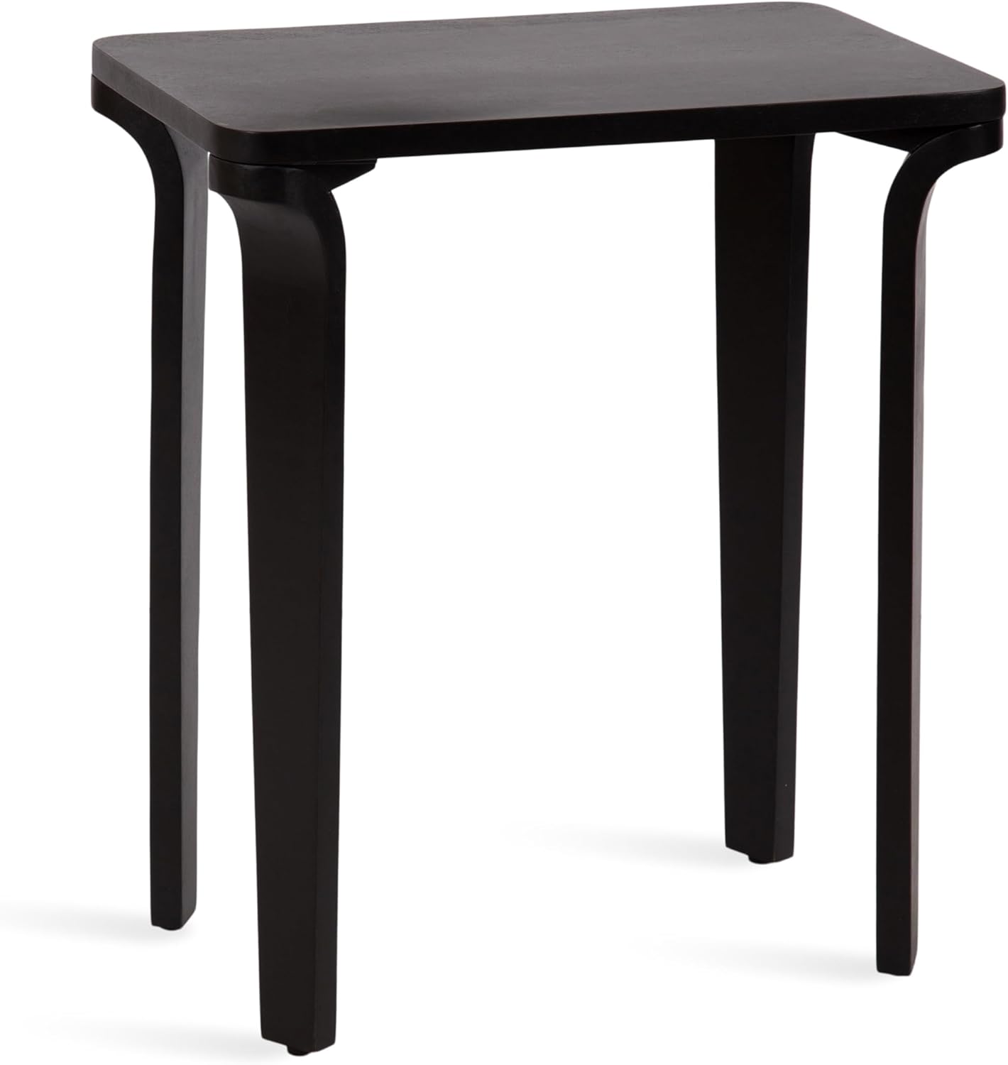 Kate and Laurel Escalon Modern Rectangle Wood Side Table, 22 x 14 x 26, Black, Transitional Decorative End Table for Use as a Bedroom Nightstand or Living Room Accent Table
