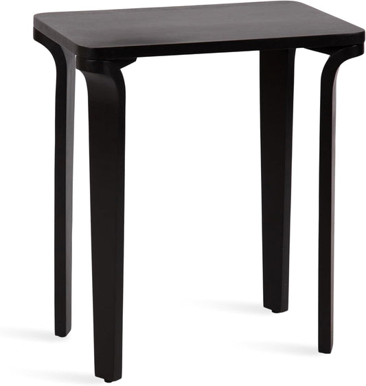 Kate and Laurel Escalon Modern Rectangle Wood Side Table, 22 x 14 x 26, Black, Transitional Decorative End Table for Use as a Bedroom Nightstand or Living Room Accent Table
