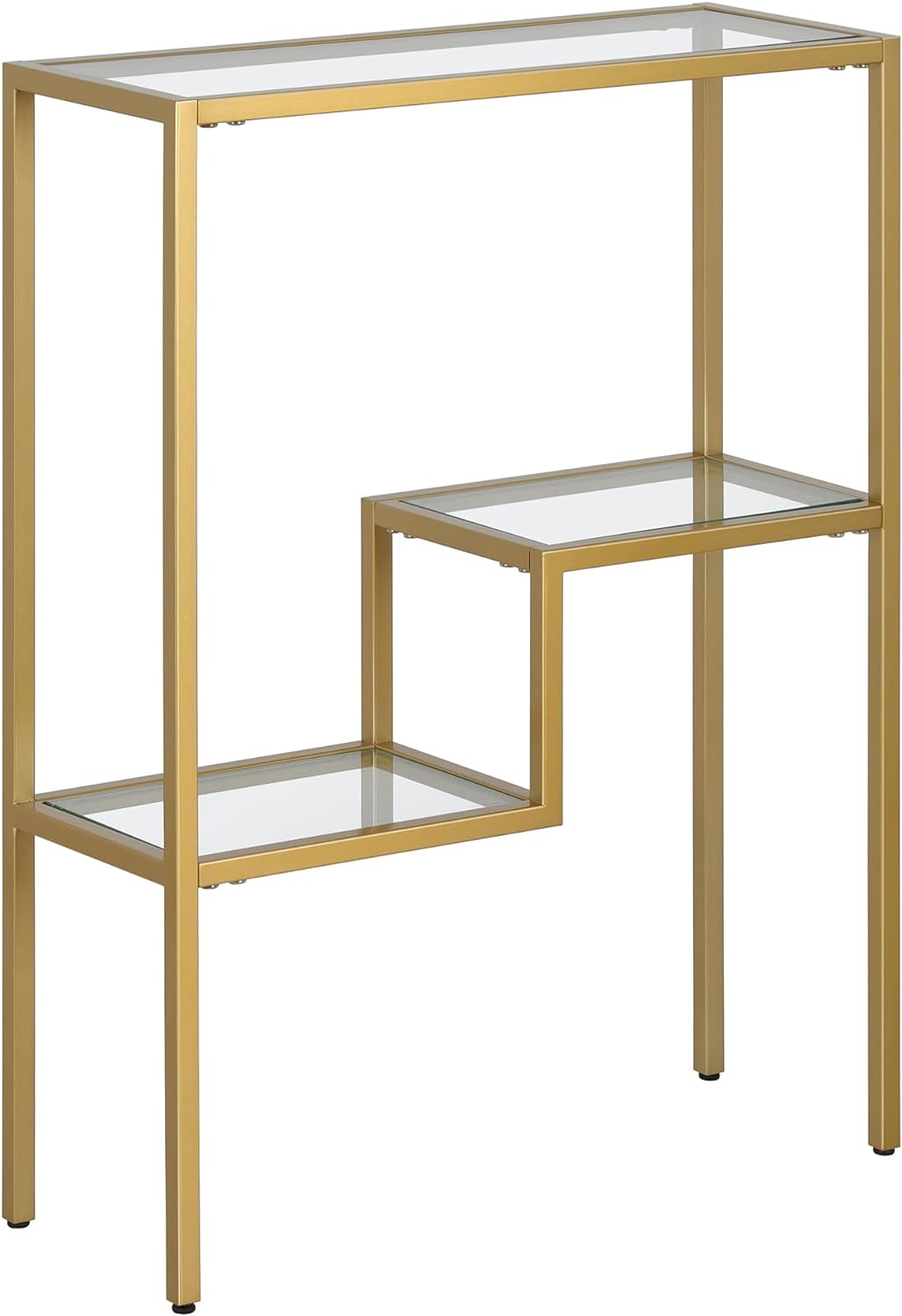 Henn&Hart 22" Wide Rectangular Console Table in Brass, Entryway Table, Accent Table for Living Room, Hallway
