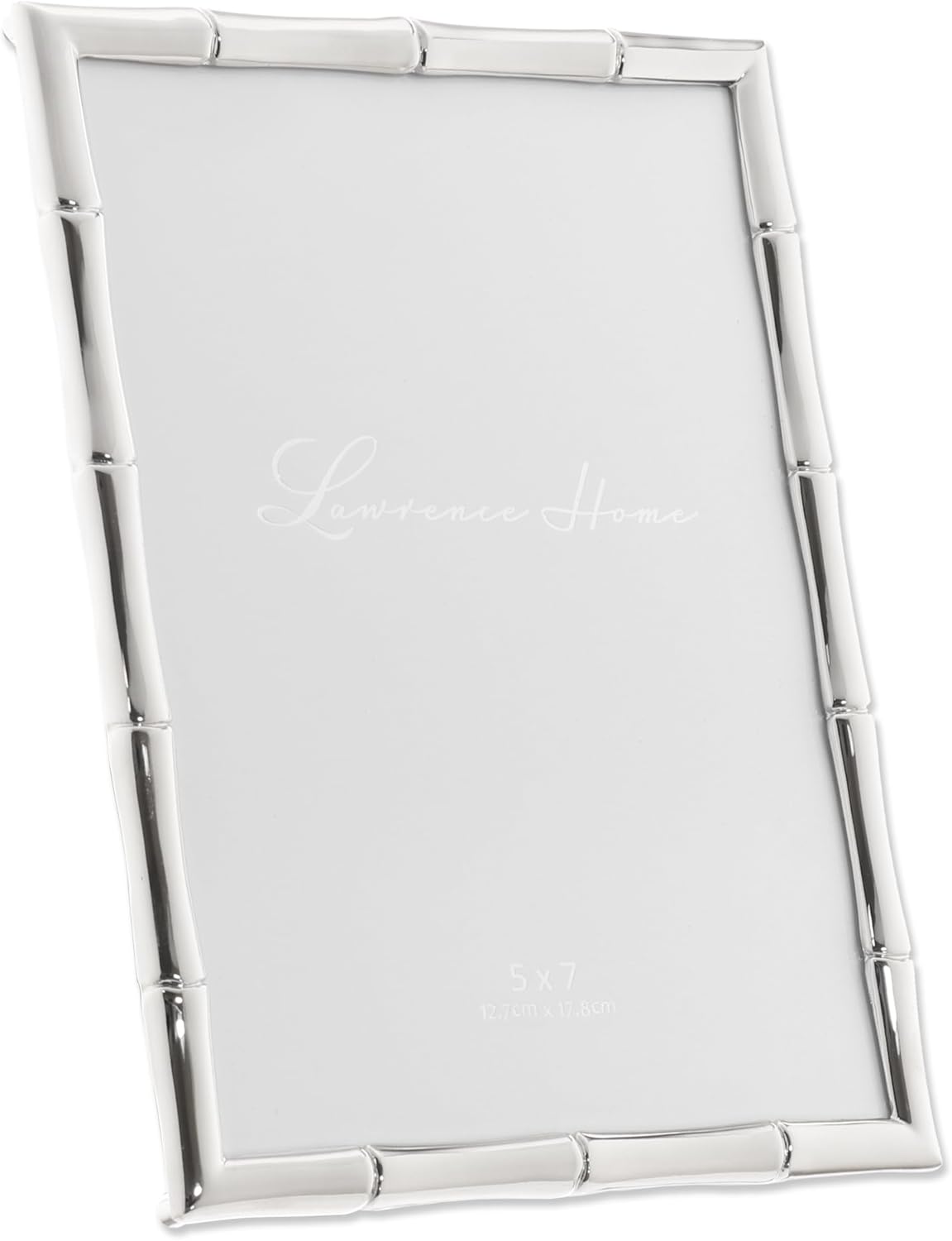 Lawrence Frames 710157 Silver Metal Bamboo 5x7 Picture Frame