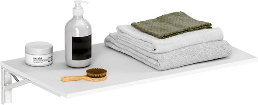 Need Small Fold Down Table Wall Mounted Heavy Duty Small Folding Wall Table Length 30 inches Width 20 inches Perfect Addition to Laundry Room/Home Bar/Kitchen & Dining Room AC15DW(7650)