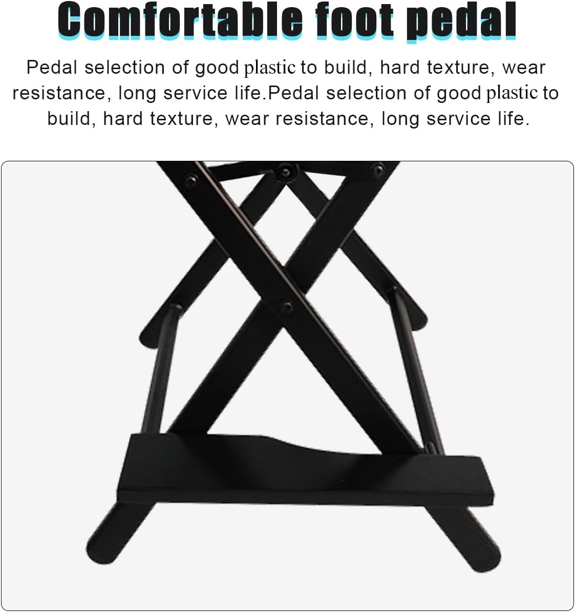 Lorvain Folable Makeup Artist Stool, Portable Tall Folding Director's Chair, Aluminum Makeup Chair with Head Rest for Studio Salon Vanity, Bar Height - Black