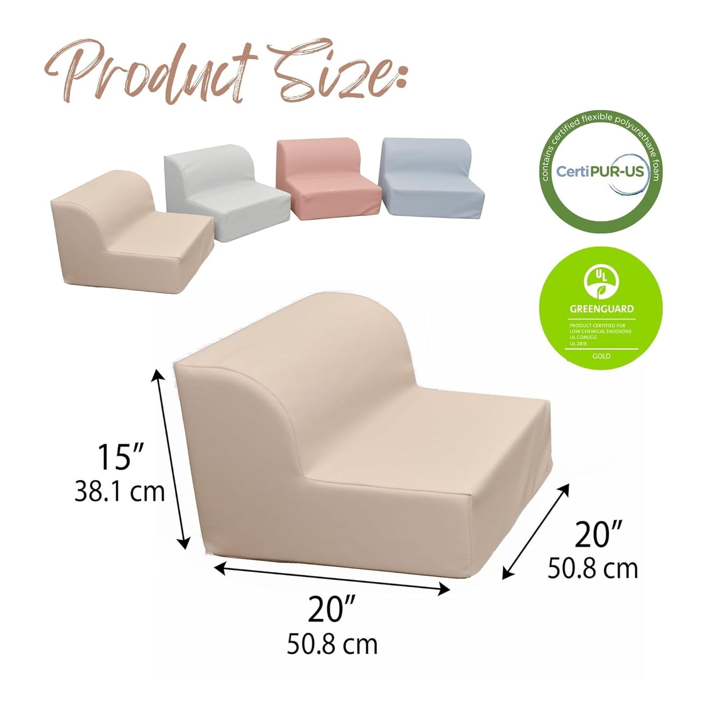 Children's Factory Library Loungers, Flexible Seating Classroom Furniture, Comfy Kids Chairs, Soothing Elements Colorway, Set of 4