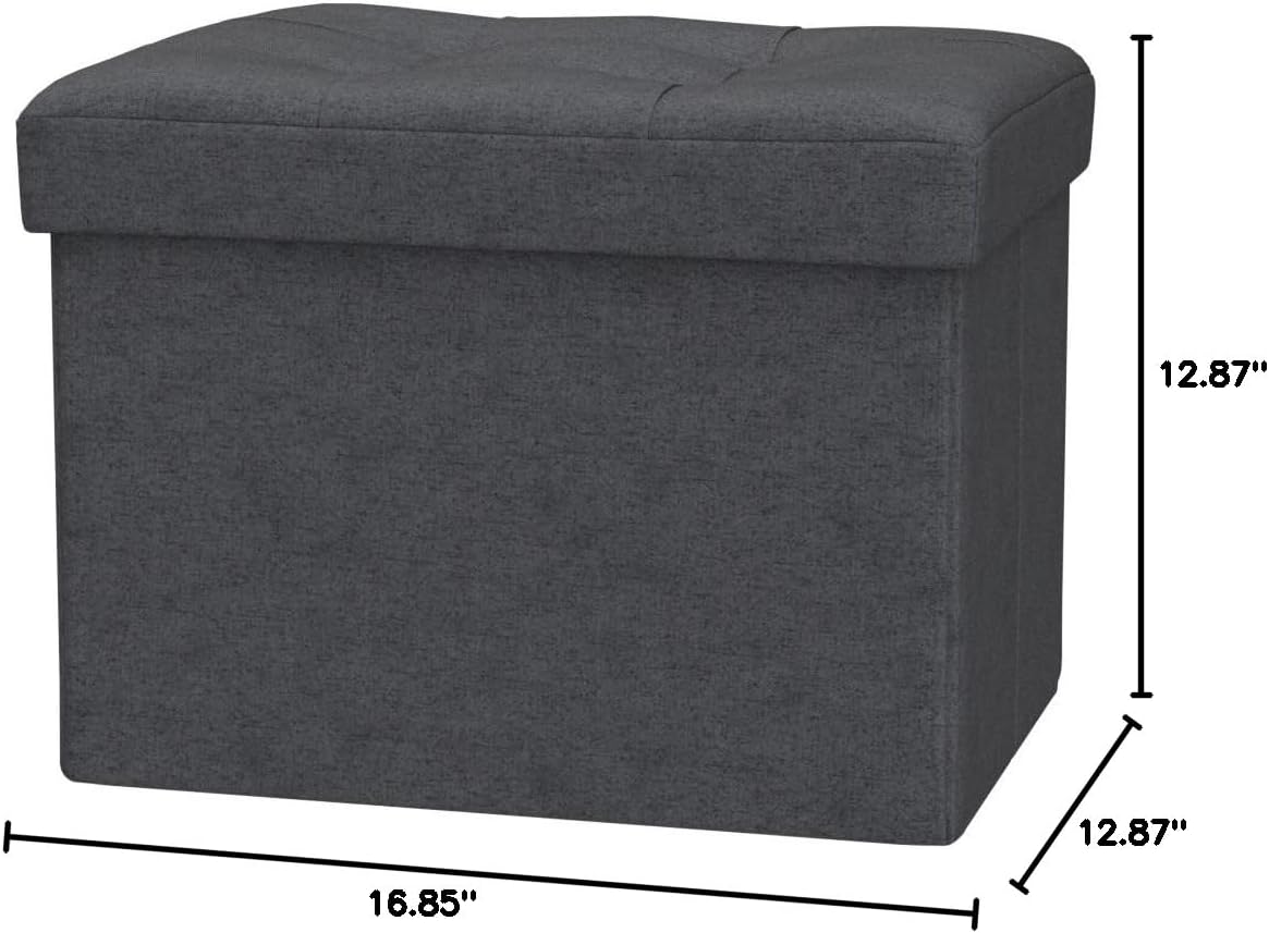 Ottoman Storage Ottoman Foot Rest Stool Foldable Bench with Storage Student Dormitory Bedroom and Entryway 17 X 13 X 13