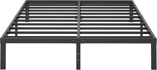 10 Inch King Size Bed Frame, Platform Metal Bed Frame King Heavy Duty Steel Slat Mattress Foundation, No Box Spring Needed, Easy Assembly, Noise-Free, Black