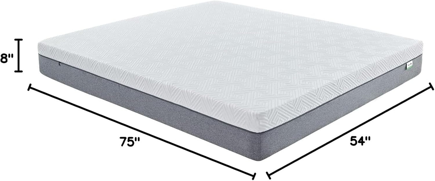 Novilla Full Size Mattress, 8-Inch Gel Memory Foam Mattress for Pressure Relief, Enhanced Support & Plush Comfort, Full Bed in a Box, Bliss