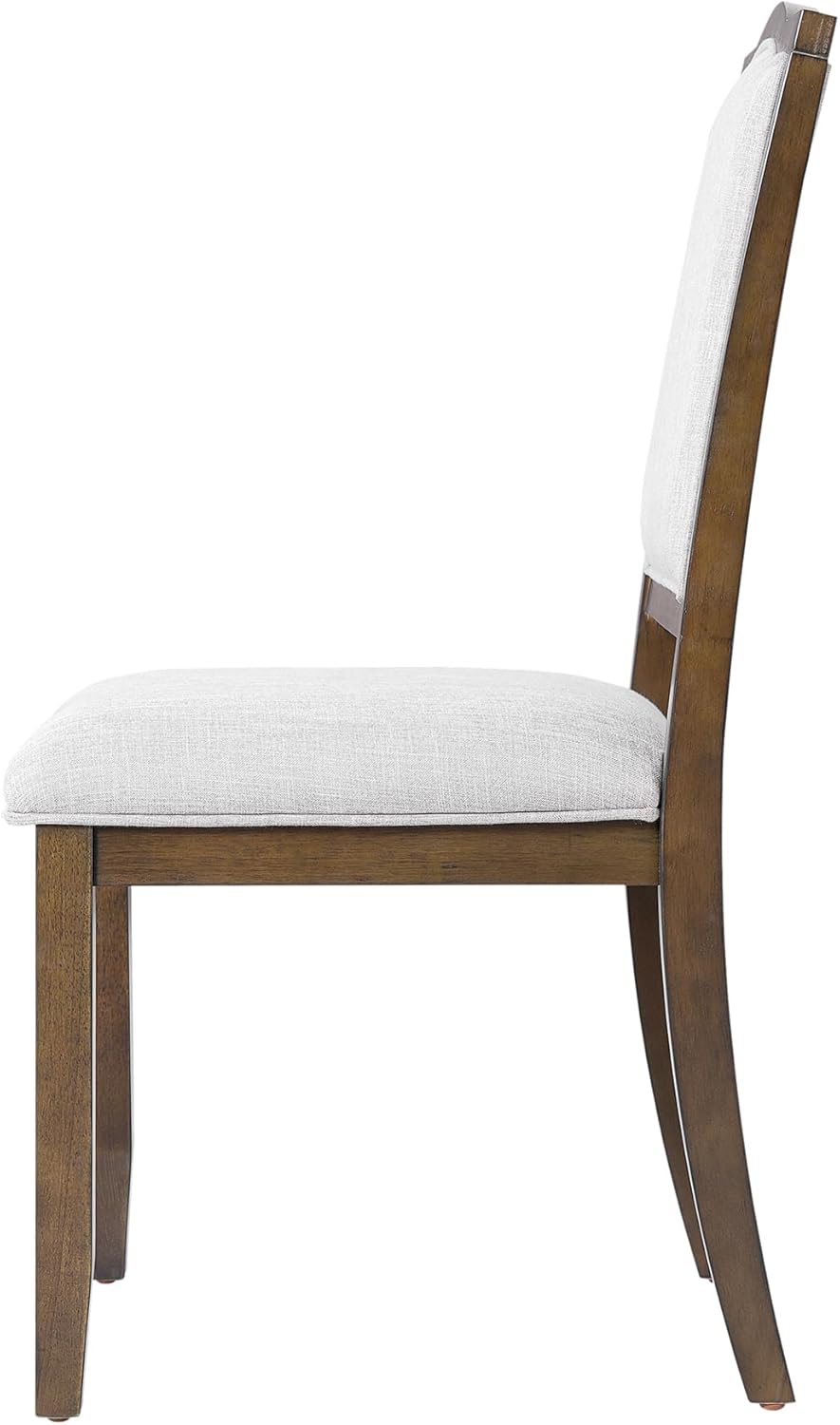 Merax Upholstered Dining Chairs Set of 4, Farmhouse Chair with High Back, Modern Seating for Kitchen, Bedroom & Living Room, Brown+Beige