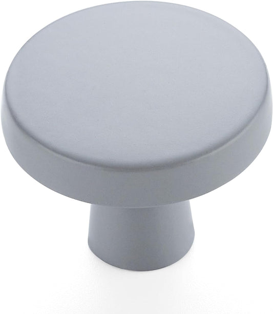 Ravinte 25 Pack Drawer Pulls 1-1/4 Inch Kitchen Cabinet Knobs Solid Round Dresser Drawer Knobs Grey Dresser Knobs Drawer Knobs Simple Cabinet Hardware for Cupboard Drawer Pulls