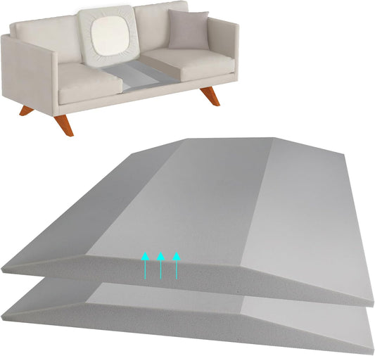 2 Pcs Couch Cushion Support for Sagging Seat High Density Trapezoidal Couch Supports for Sagging Cushions Grey Sofa Cushion Support Under Couch Cushion Support Fixes The Sag Problem