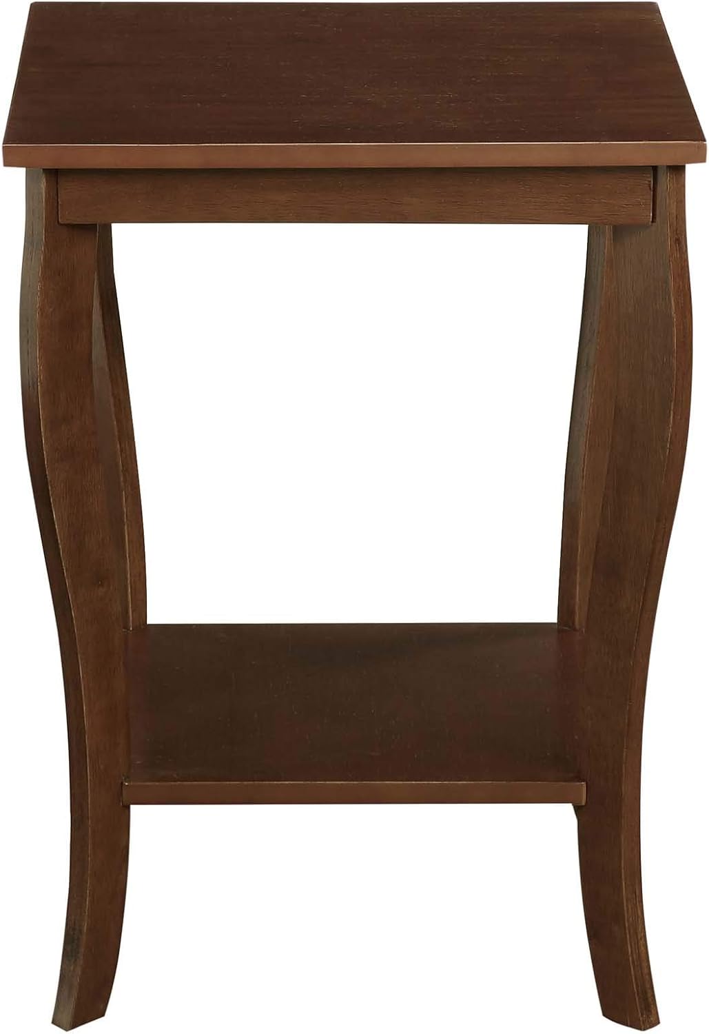 Convenience Concepts American Heritage Square End Table with Shelf, Espresso