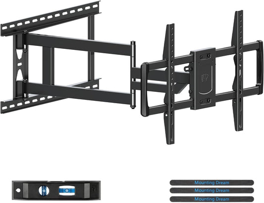 Mounting Dream Long Arm TV Wall Mount for 37-75 Inch TV, Corner TV Wall Mount with 32” Long Extension, Full Motion TV Mount Swivel & Tilt, Fits Max VESA 600x400mm,100 lbs, 16”,18”,24” Studs MD2285-LA