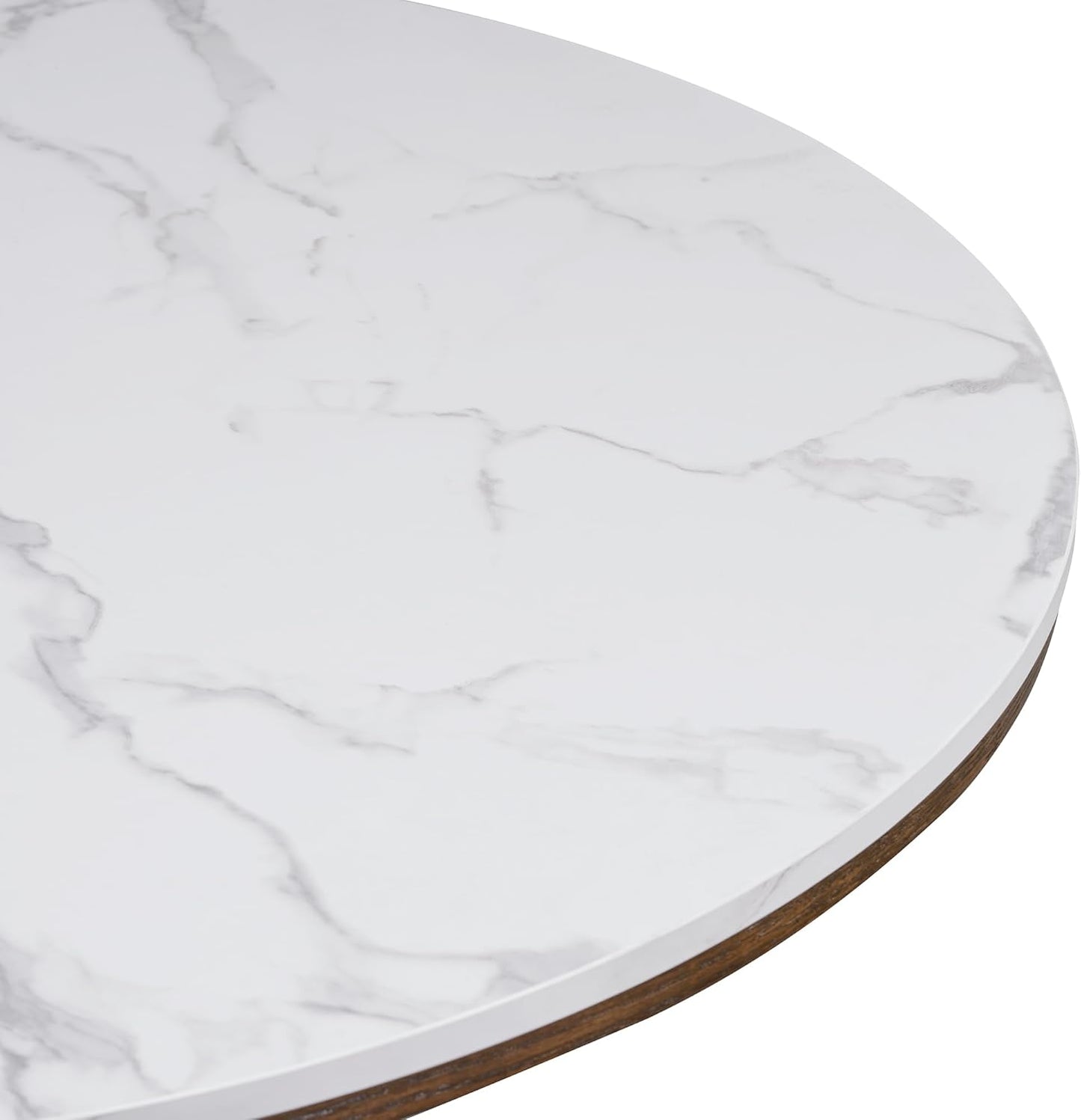 ERYE Contemporary Wooden Round Dining Table, More Decorative Rubber Wood Diningtable for Living Space