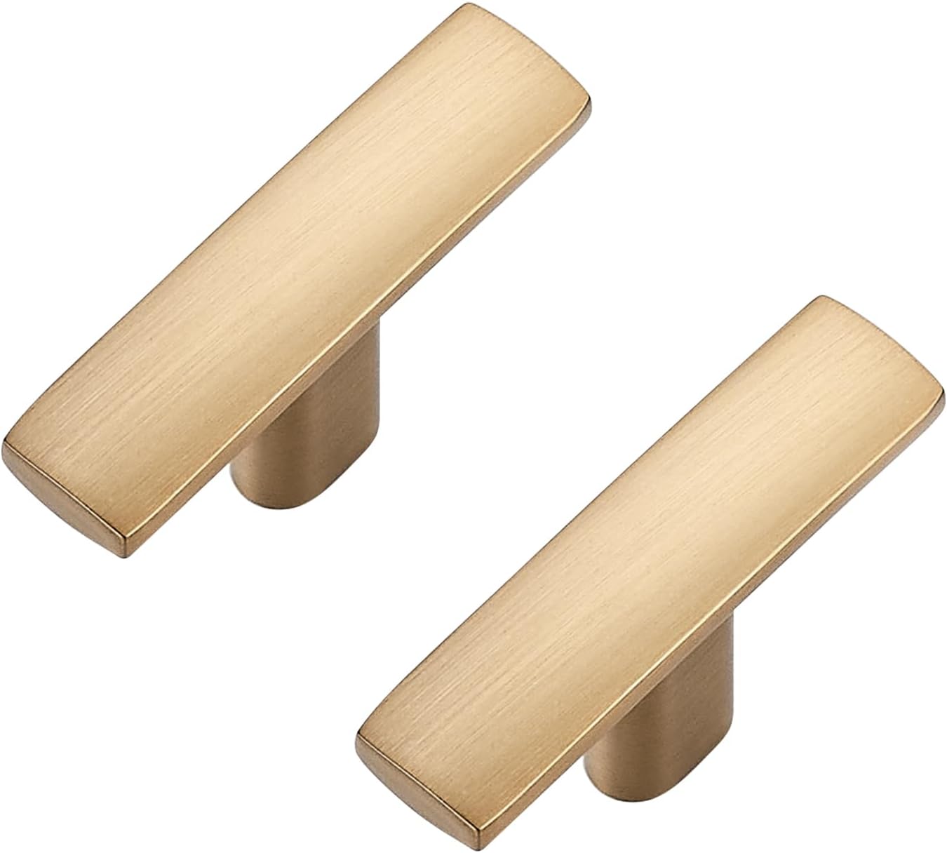 5 Pack Cabinet Handles Single Hole - Curved Cabinet Knobs Champagne Bronze Drawer Pulls for Kitchen Cupboard Solid Pulls for Dresser Drawer Arch Closet Hardware