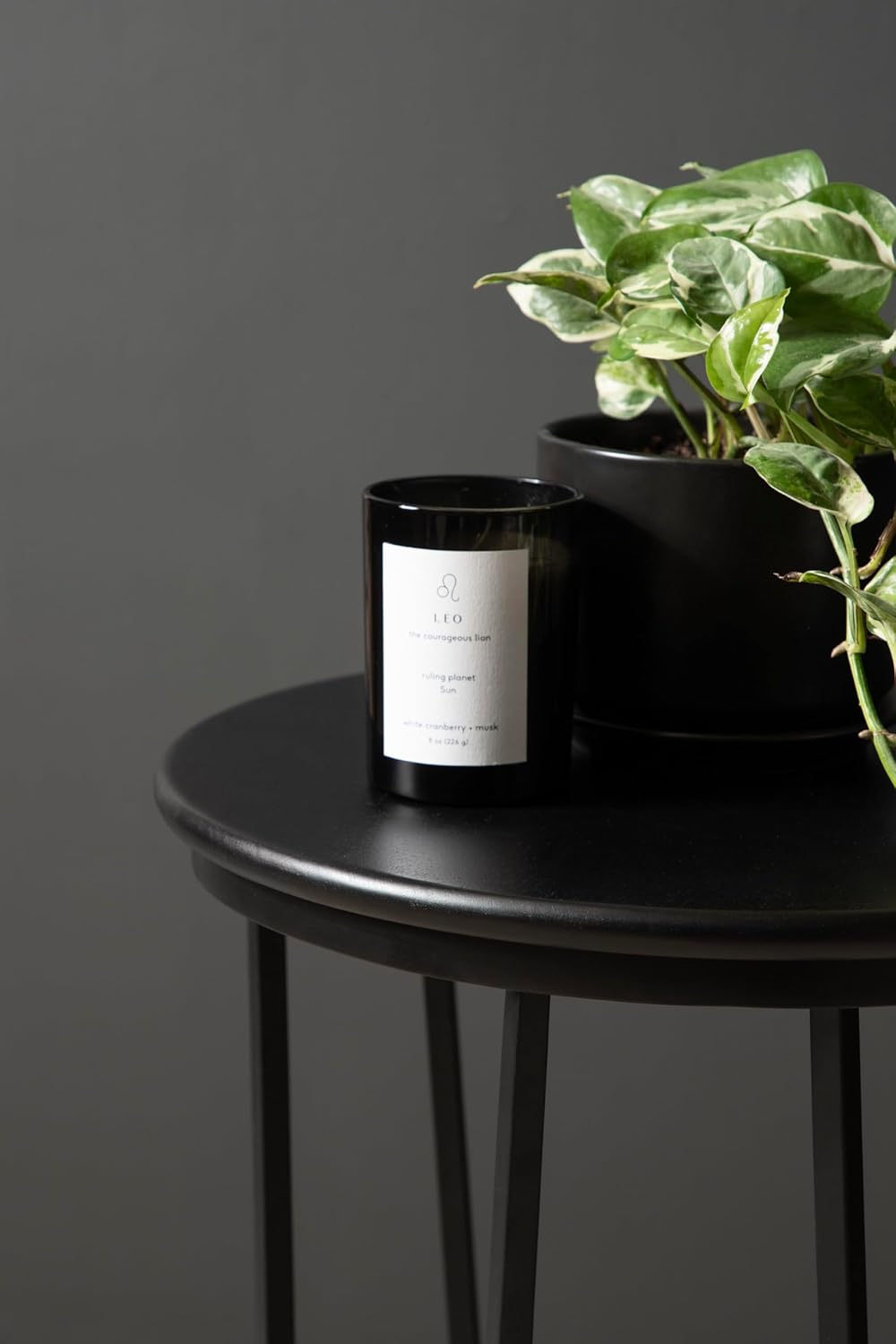 Kate and Laurel Solvay Round Metal and Wood Side Table; 16 x 16 x 24; Black; Modern Bedroom Nightstand Table with Solid Mango Wood Tabletop and Iron Base