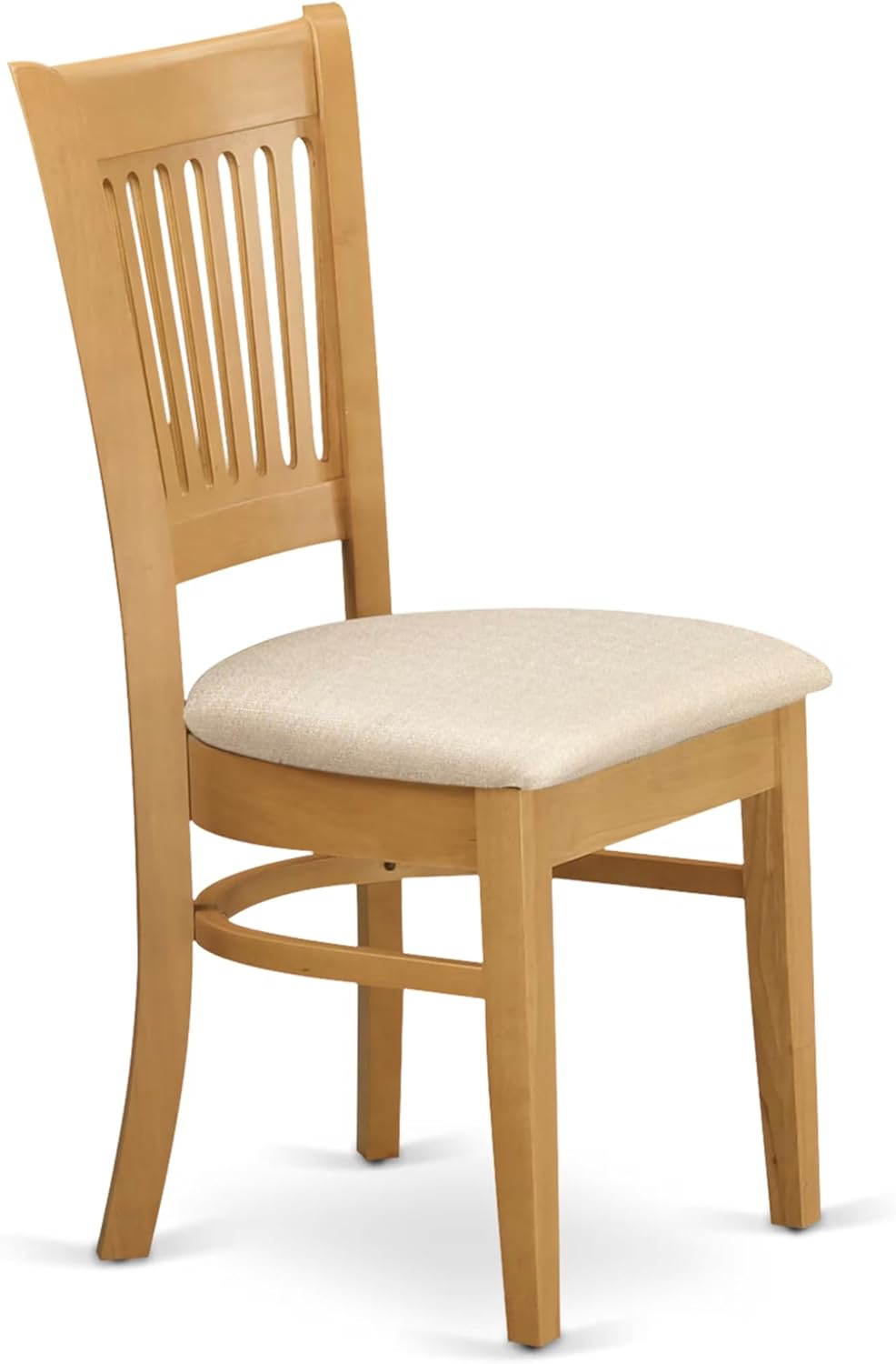 East West Furniture ANVA3-OAK-C 3 Piece Kitchen Table Set for Small Spaces Contains a Round Dining Room Table with Pedestal and 2 Linen Fabric Upholstered Chairs, 36x36 Inch, Oak