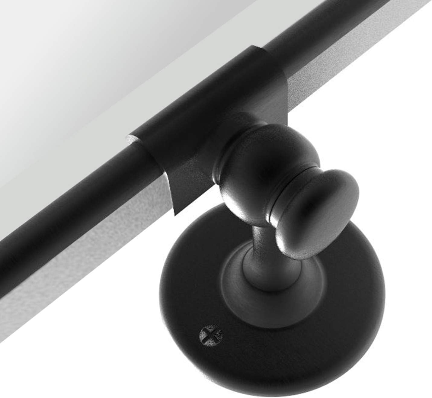 20 x 24 ‘’ Farmhouse Black Metal Framed Pivot Rectangle Bathroom Mirror Rounded Rectangluar Tilting Beveled Vanity Mirrors for Wall Décor