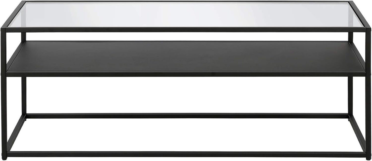 Ada 46'' Wide Rectangular Coffee Table in Blackened Bronze