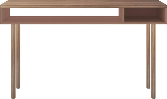 Manhattan Comfort Windsor Modern 2 Shelves Entryway Accent Console Table, 47.24", Ceramic Pink and Nature