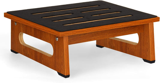 Wooden Step Stool with Non-Slip Rubber Feet Step, Heavy Duty Platform Stepping Stools with 450 LBS Capacity for Bedroom Kitchen Bathroom, Bed Steps for High Beds, Bedside Support