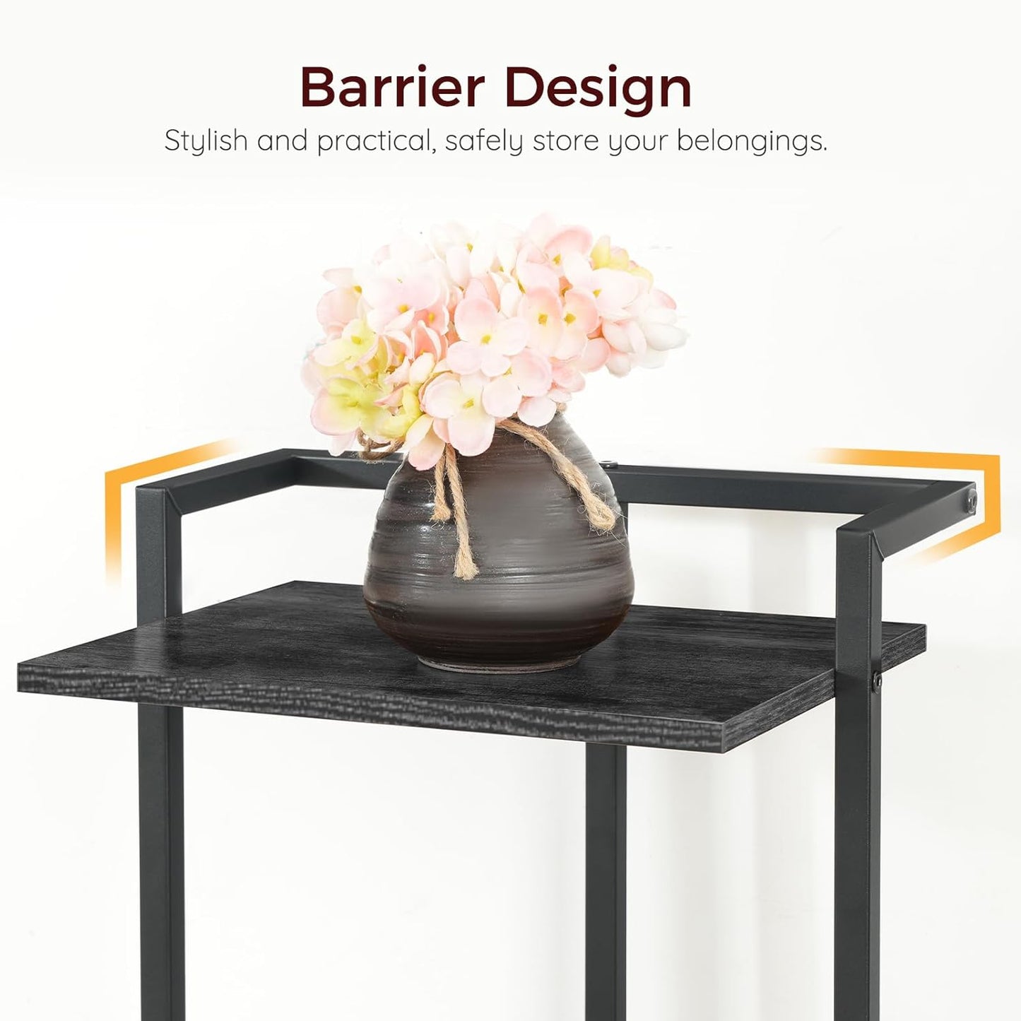 Bookshelf, 5-Tier Bookcase, Vertical Tall Narrow Book Shelf for Small Space, Open Storage Display Shelf with Stable Base & Anti-Tip Kits, for Living Room, Office, Study, Black BKBK11501